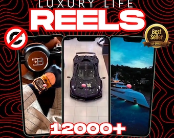 12500 Luxury Life Reels | Viral Faceless Video Bundle for TikTok, Instagram and YouTube Shorts | Wealth Lifestyle Motivation | PLR MRR