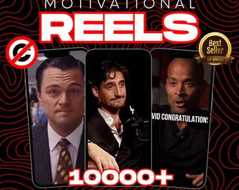 10,000+ Motivational Reels Video Bundle| Viral Videos Instagram, TikTok, YouTube Shorts | Business, Success & Inspiration | MRR/PLR Included