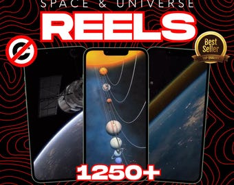 1250+ Universe Rollen Bündel | Viral Faceless Galaxy Reels für TikTok, IG, Shorts | PLR MRR | Cosmic Niche Video Content + Bonus gpt Prompts