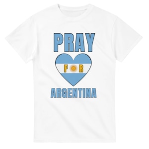 Pray for Argentina T-Shirt | Heavyweight Cotton | Casual Wear