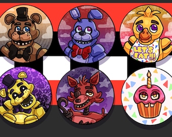 FNAF-Inspired Pin-Back Buttons