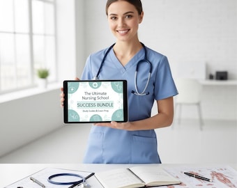 Ultimate Nursing School Bundle, Exam Prep, Pharmacology Study Guides, Clinical Rotation Essentials, Anatomy Templates