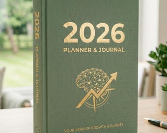 Vigital daily planner notebook - Daily & Weekly Reading Journal - Minimalist Booklover's Organizer for iPad Tablet - Undated English
