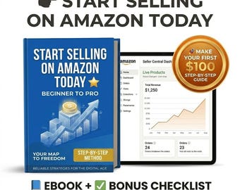 Amazon Seller Guide, 2026 step-by-step method I use to make over 10k/mo | Beginner to Expert Amazon Business Blueprint | Ebook,Planner.