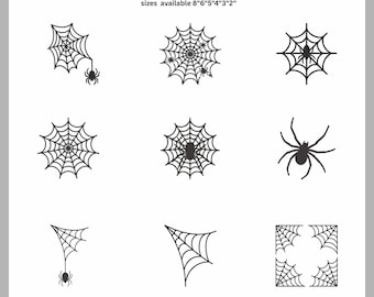 Spinnenwebborduurontwerp: bundel machineborduurbestanden (5 maten, meerdere formaten)