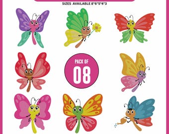Mini Butterfly Embroidery Designs Small Butterflies Machine Embroidery Bundle 5 Sizes Instant Download