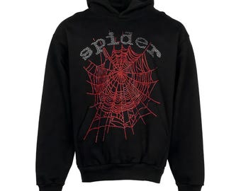 Men’s Black SPIDER Hooded Pullover Sweatshirt
