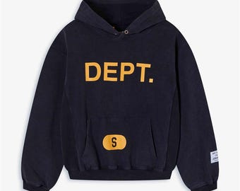 Sudadera negra con capucha DEPT. S para hombre