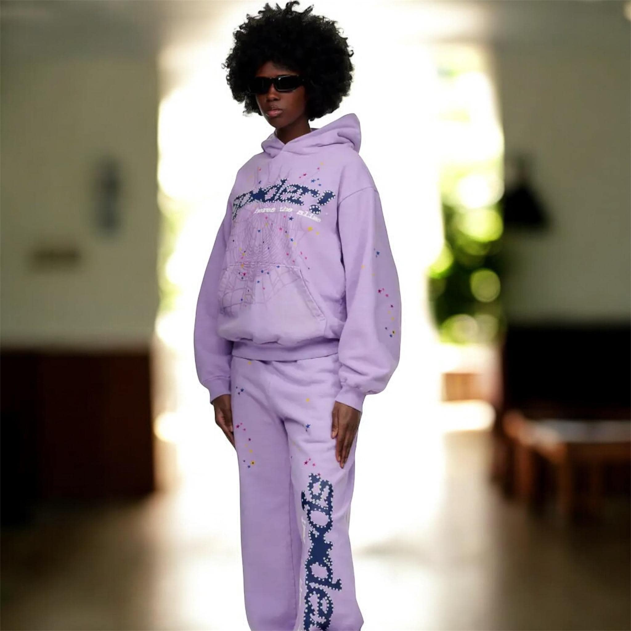 Purple sp5der hoodie - Etsy España