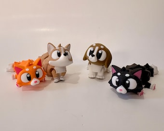 PocketPets – Miniaturas de animais articulados impressos em 3D – Companheiros antiestresse para sua mesa