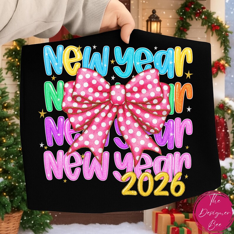 New Year 2026 PNG, Glitter Bow (digital Download) - Etsy