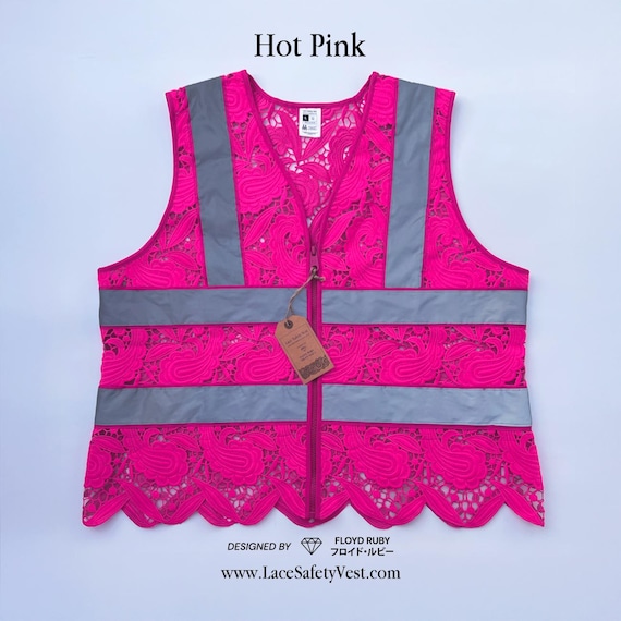 Pink Lace Safety Vest: Reflective ANSI Class 2 Workwear - Etsy