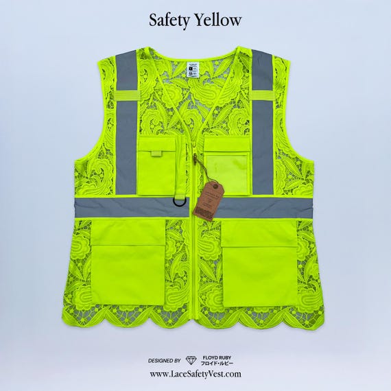 Neon Lace Safety Vest With Pockets, Designed by Floyd Ruby - Etsy
