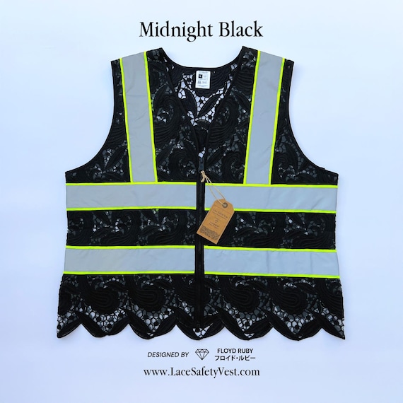 Black Lace Safety Vest, Designed by Floyd Ruby - Etsy