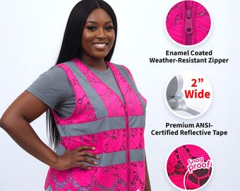 Pink Lace Safety Vest, Designed by Floyd Ruby - Etsy Canada