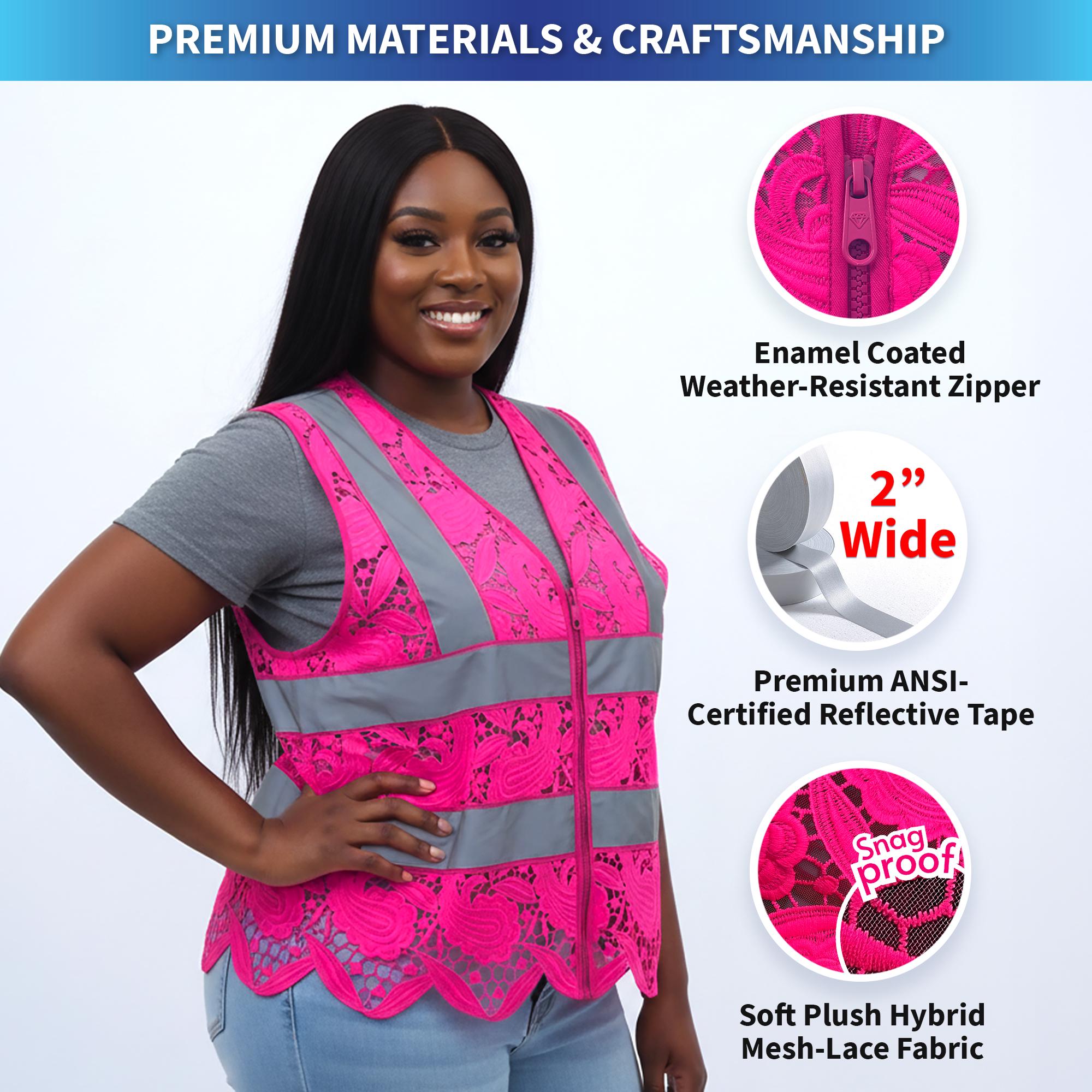 Pink Lace Safety Vest, Designed by Floyd Ruby - Etsy