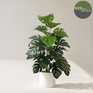 Realistic Faux Monstera Tree: Handcrafted Home Decor, 60cm/75cm