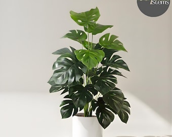 Realistic Faux Monstera Tree: Handcrafted Home Decor, 60cm/75cm