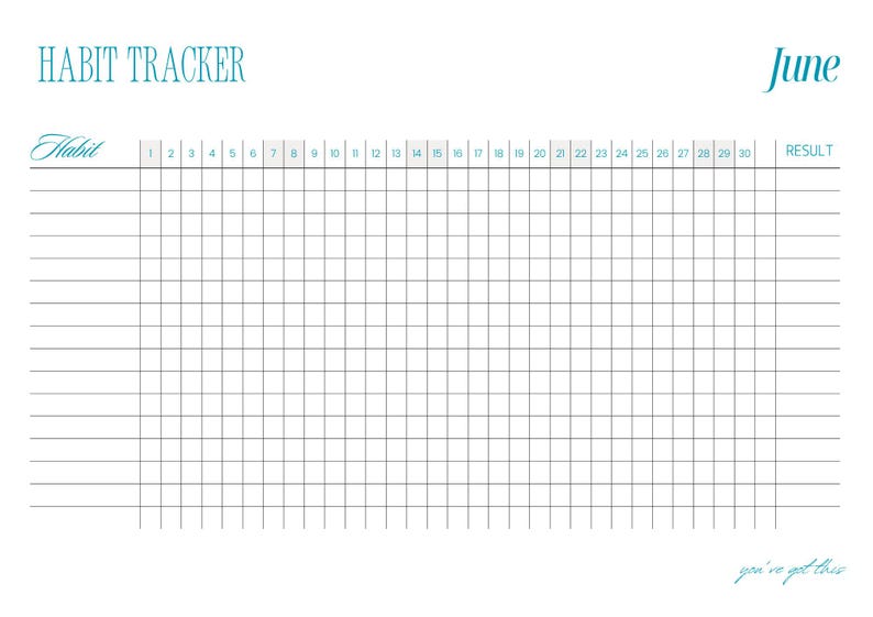 Stylish Habit Tracker Printable | Build Better Routines | Digital Daily ...