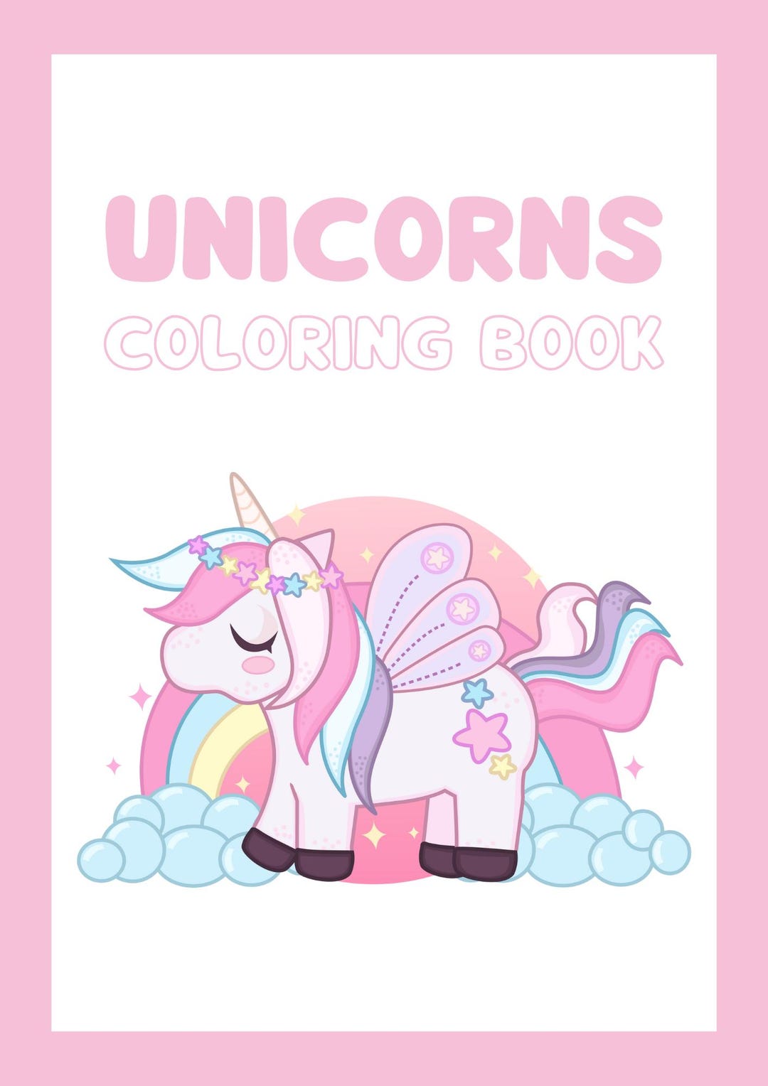 Unicorn Coloring Book for Kids – 8 Page Magical Activity (PDF) - Etsy