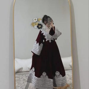 gold or silver with burgundy dress Hadiza Dress | Women's Dresses main image 1