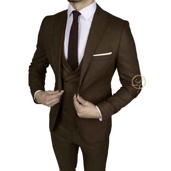 ブラウン スリムフィット ブレザーセット ブラウン スリムフィット