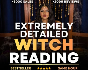 Witch Reading, Real Full Detailed, Long Explanation, Same Hour Psychic Reading, Spiritual Guidance, Psychic Insight, Love Reading