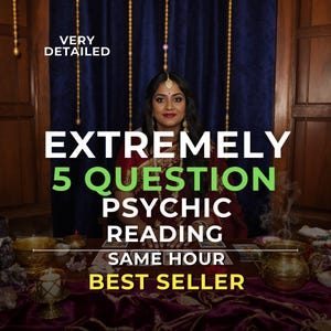 Same Hour 5 Question Psychic Reading, Accurate Love & Psychic Insights, Psychic Medium Insight, Love Tarot Reading, General Psychic Reading