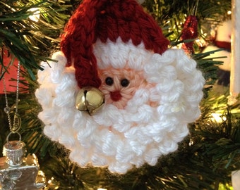 Crochet Santa Pattern- Easy and Fast-Use as a Pin or package tie on too