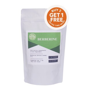 Berberinepoederextract 10:1 6000 mg/dag Veganistisch kruidensupplement, geen vulstoffen, niet-ggo