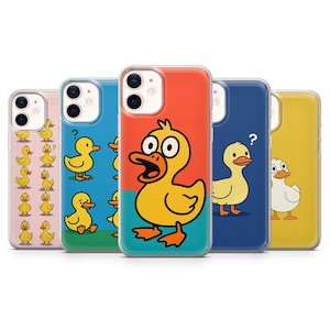Funny Duck Phone Case Goose Meme Cover for iPhone 17, 16Pro, 15, 14, 13, 12, Samsung S25, S24, S23,  S22, A16, A56, A55, Pixel 10Pro, 9Pro