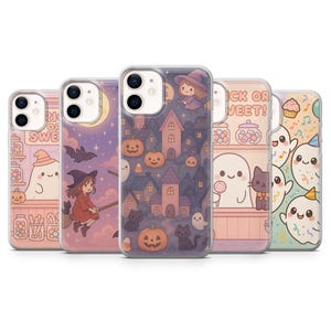 Halloween Pumpkin Phone Case Ghost Cover for iPhone 17, 16Pro, 15, 14, 13, 12, Samsung S25, S24, S23,  S22, A16, A56, A55, Pixel 10Pro, 9Pro