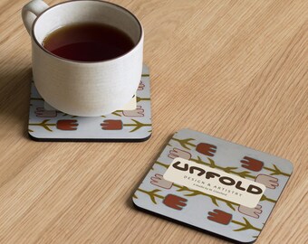 Tulips Cork-back Single Coaster