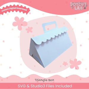 Triangle Box with Handle SVG Digital Cutting File for Cricut Silhouette Favor Box Template DIY Gift Box – JoyCut Lab