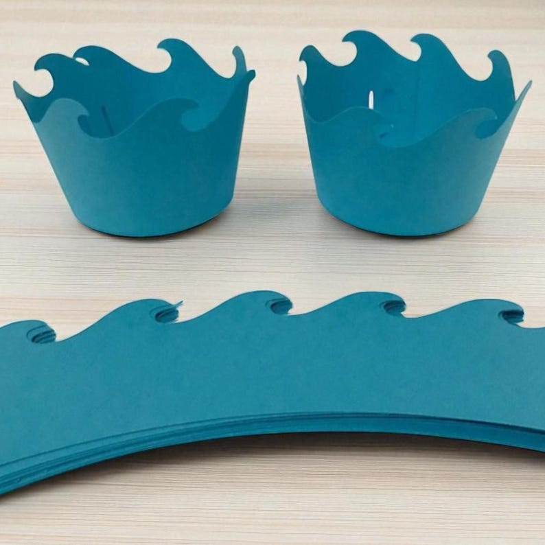 Wave Cupcake Wrapper Silhouette Digital File Studio3 and SVG Instant ...