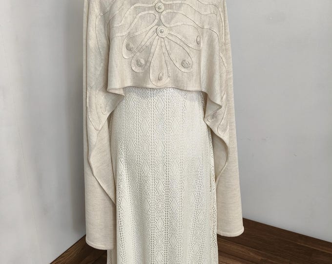 Featured listing image: Handmade Poncho Cape for Bride