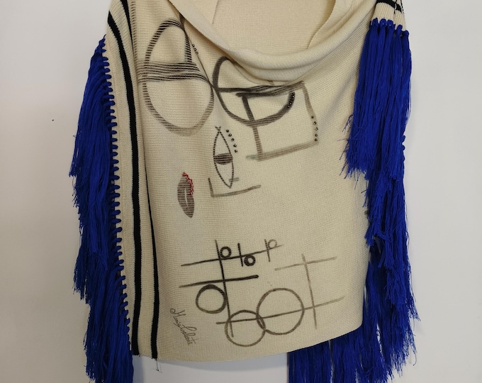 Featured listing image: Printed cotton pashmina with fringe