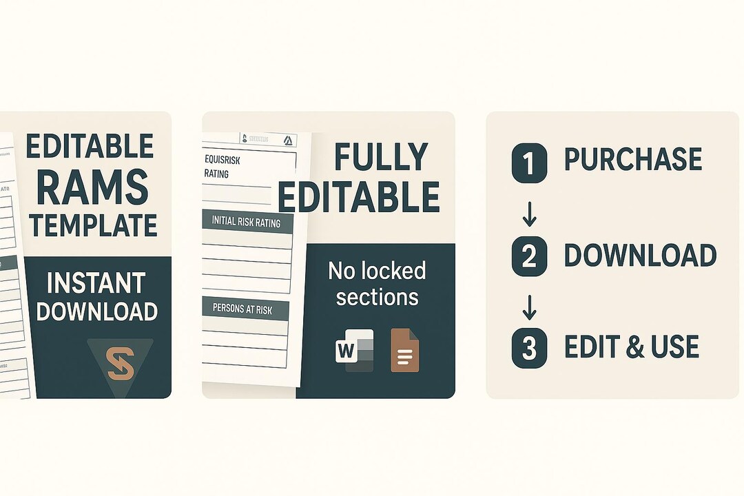 Construction Rams Extract RAMS Template for Construction | Editable Risk Assessment & Method ...