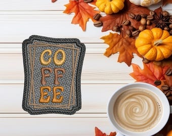 Coffee Patch Embroidery Design