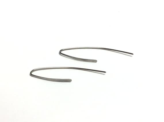 Niobium earrings - Everyday wear simple - hypoallergenic earrings - Sensitive ears - Free shipping to Canada