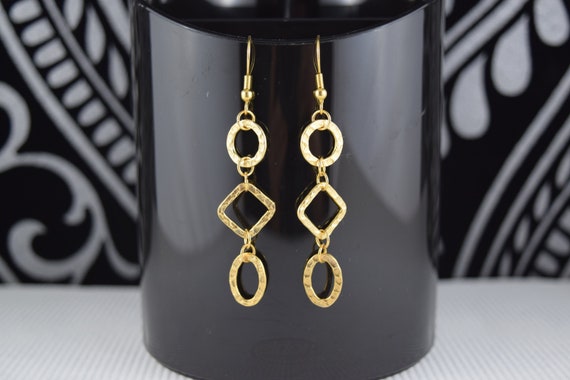 Sephora Rose Gold Statement Drop Earrings – Ronza George Jewellery