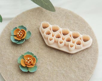 Peony Petal Clay Cutter | Polymer Clay Mold for Floral Earrings & Jewelry Making