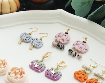 Pumpkin Polymer Clay Cutter Set for Halloween Earrings and Fall Jewelry Making
