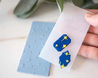 Polymer Clay Texture Plates for Earrings, Reusable Jewelry Making Pattern Tools