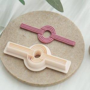 Taglierina per anelli geometrici moderni / Stampo per anelli in argilla polimerica minimalista / Strumento per gioielli in argilla 3D / Stampo per taglio di linee circolari per anelli fai da te