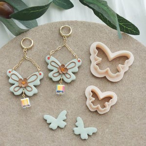 Coupe-pâte papillon à bords ondulés | Moule géométrique pour pâte polymère