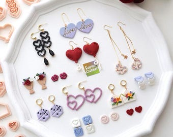 Valentine Polymer Clay Cutter Set Heart Love Shapes Jewelry Making Tool