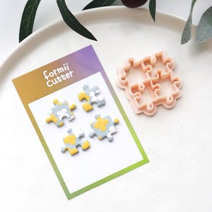Pusselformad Polymer Clay Cutter – Kreativt lerverktyg för örhängen och hantverksprojekt