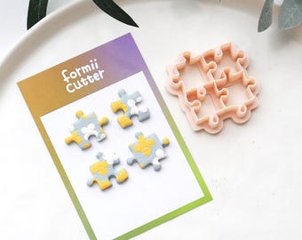 Puzzle Shape Polymer Clay Cutter – Creative Clay Tool for Earrings and Craft Projects