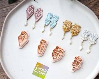 Floral Polymer Clay Earring Cutters – Dangle Jewelry Making Set